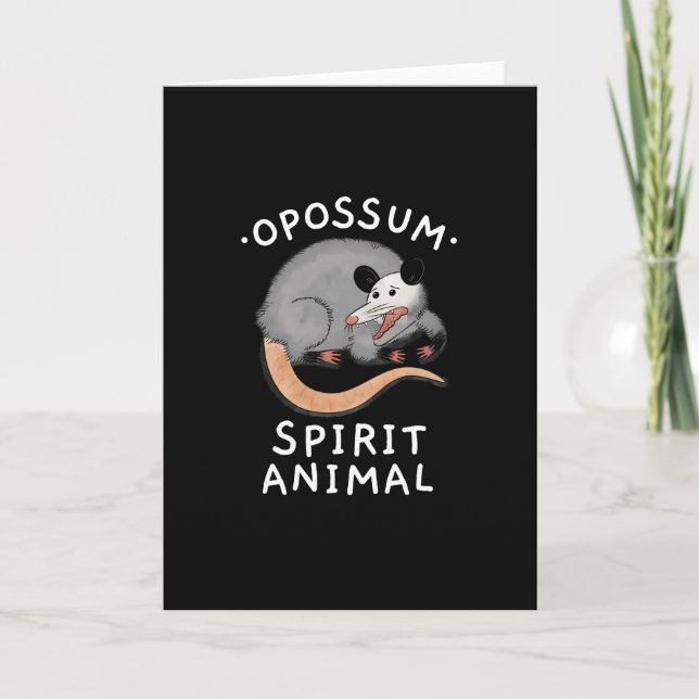 TARJETA ANIMAL DE ESPÍRITU DE POSSUM (Anverso)