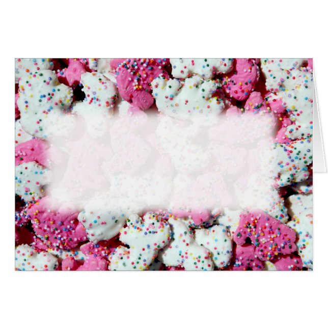 Tarjeta animal de las galletas (Anverso (Horizontal))