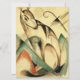 Tarjeta Animal mítico sentado (por Franz Marc)