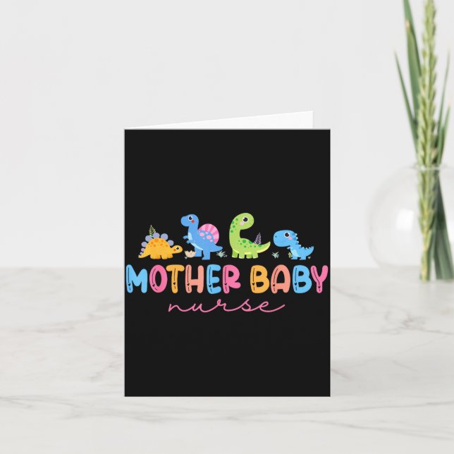 Tarjeta Animal Mother Baby Nurse Dinosaur Stpartum Rn Ob N (Anverso)