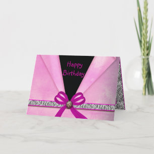 Tarjeta Animal Print Rosa y Negro Doble Sweet 16