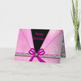Tarjeta Animal Print Rosa y Negro Doble Sweet 16