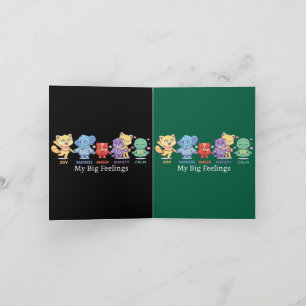Tarjeta Animales Adorables Kawaii Salud Mental Emociones &
