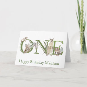 Tarjeta Animales Australianos Cumpleaños Primero 1º