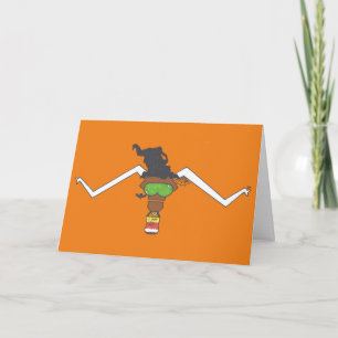 Tarjeta Animales con Actitud® Toro Solitario de Halloween