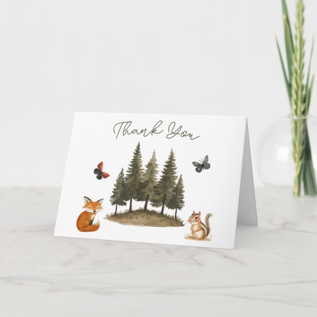 Tarjeta Animales de bosque de Woodland Forest Animals Baby (Anverso)