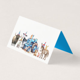 Tarjeta Animales de granja Fiesta de cumpleaños Pequeñas t