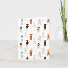 Tarjeta Animales de la granja de cabras ricas