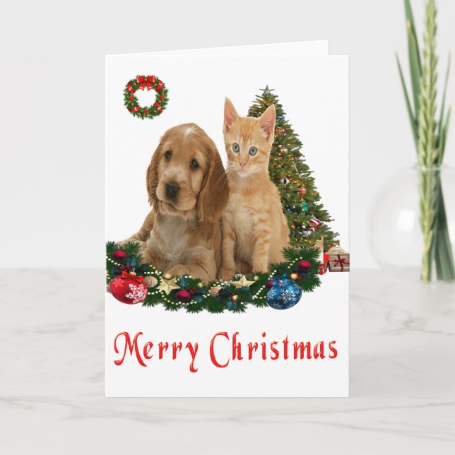 Tarjeta Animales de Navidad (Anverso)