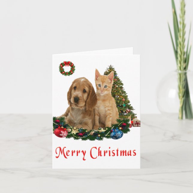 Tarjeta Animales de Navidad (Anverso)