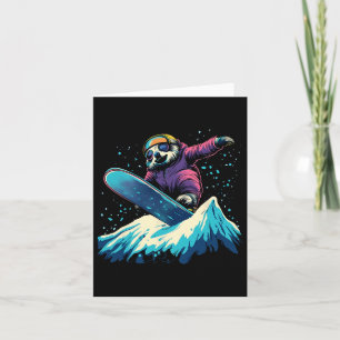 Tarjeta Animales De Snowboard - Eslogan En Snowboard Snowb