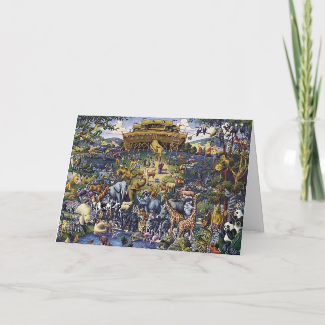 Tarjeta Animales del Arca Noahs (Anverso)