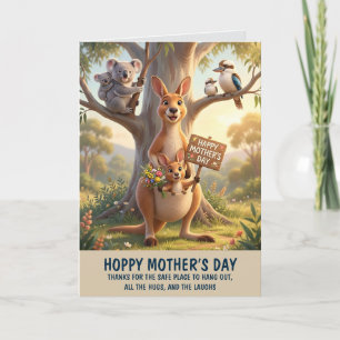 Tarjeta Animales Divertidos y Adorables Día de la Madre