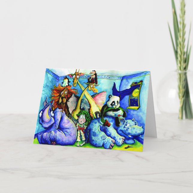 Tarjeta animales en el dormitorio (Anverso)