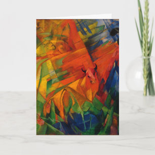 Tarjeta Animales en un paisaje por Franz Marc