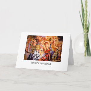 Tarjeta Animales fiestas