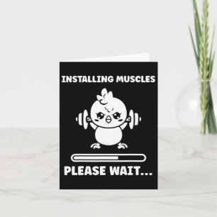 Tarjeta Animales Instalando Músculos Fitness Bodybuilding 