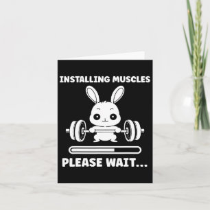 Tarjeta Animales Instalando Músculos Fitness Bodybuilding