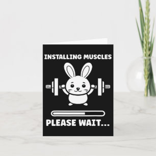 Tarjeta Animales Instalando Músculos Fitness Bodybuilding 