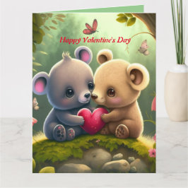 Tarjeta Animales lindos enamorados