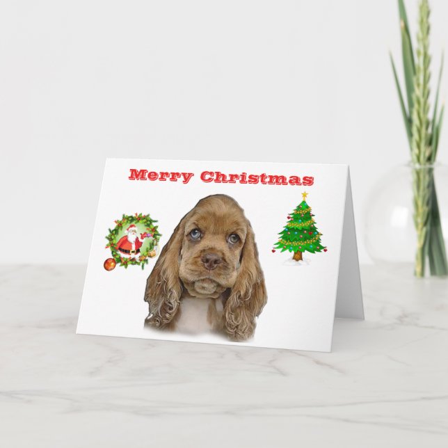 Tarjeta Animales lindos navidad (Anverso)