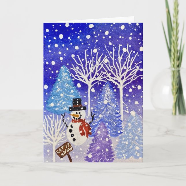 Tarjeta Anímame "Deja que nieve"  (Anverso)