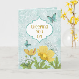 Tarjeta Animándote Jardín Floral Azul de Ánimo