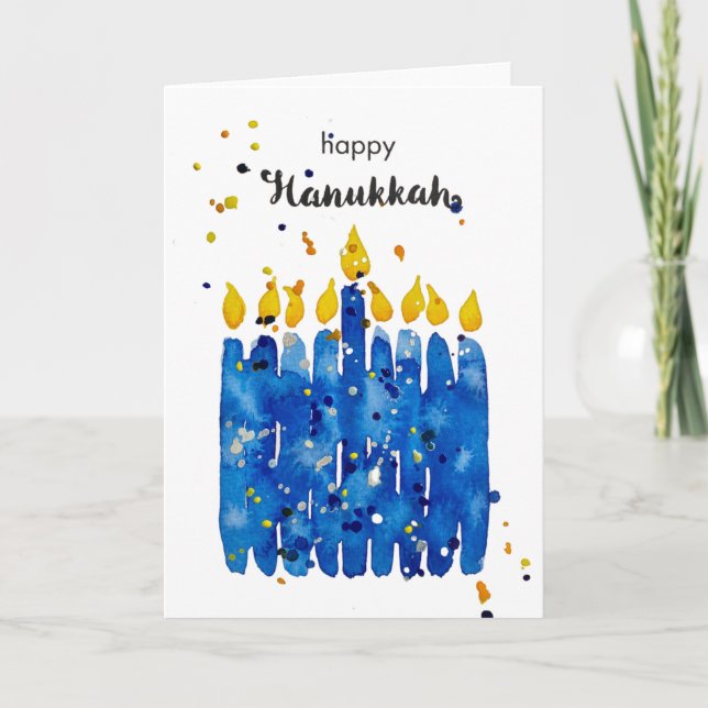 Tarjeta Animarme Feliz Hanukkah (Anverso)