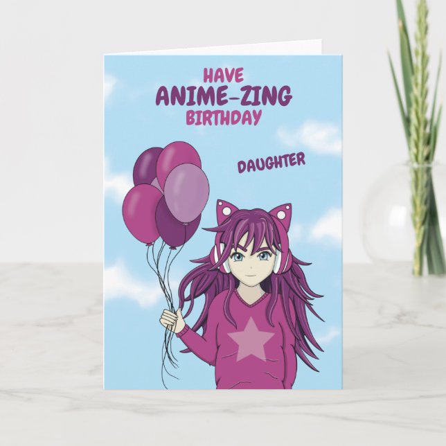 Tarjeta Anime Birday Card For Daughter (Anverso)