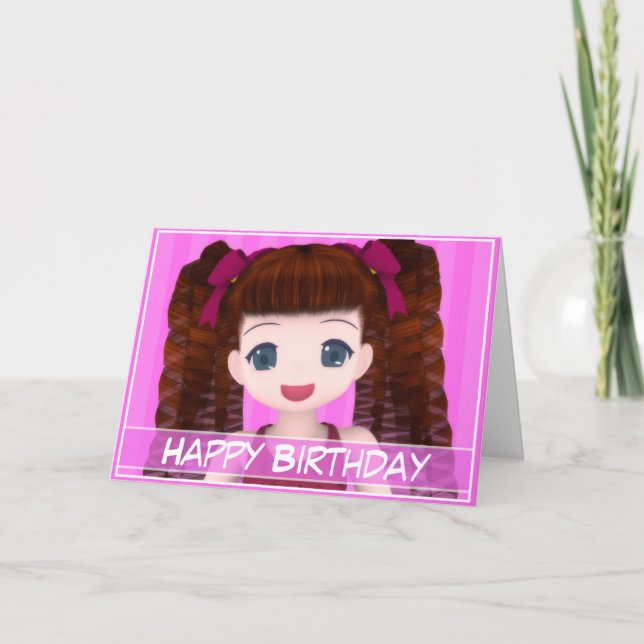 Tarjeta Anime Birthday Card (Anverso)