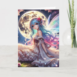 Tarjeta Anime Chica Moon Fairy Princess in Garden