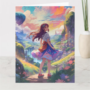 Tarjeta Anime Chica sobre Adventure Large