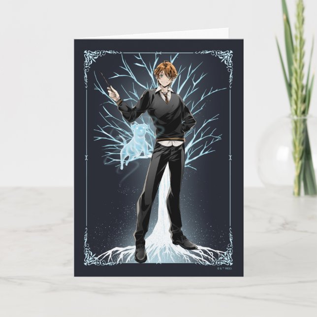 Tarjeta Animé el Patronus perro Terrier de Jack Russell de (Anverso)
