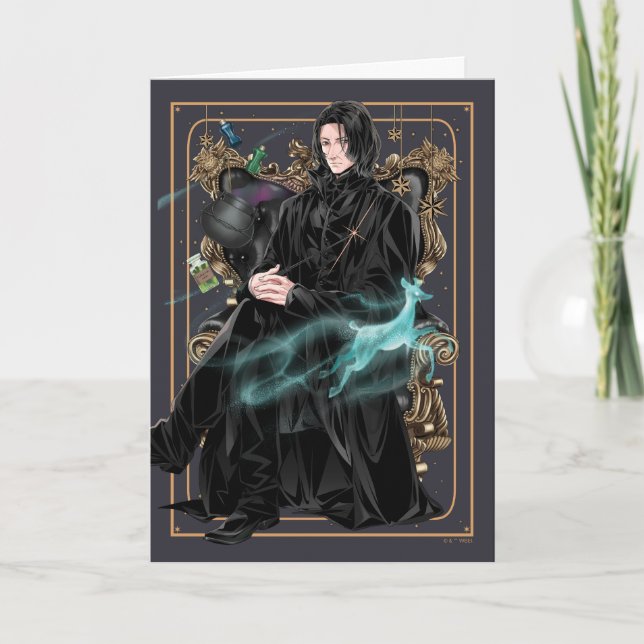 Tarjeta Anime Profesor Severus Snape sentado (Anverso)