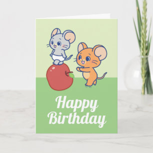 Tarjeta Anime Tuffy y Jerry Apple Rolling