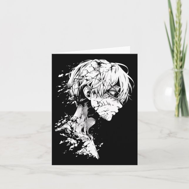 Tarjeta Ánimo De La Manga De Anime Dibujando Un Anime De O (Anverso)