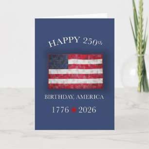 Tarjeta Aniversario 250 de América Patriótico 4 de Julio