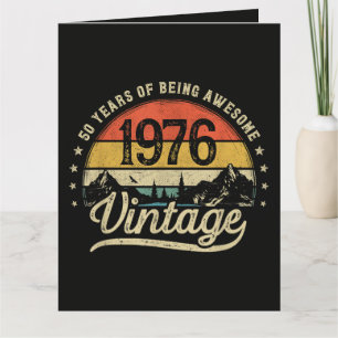 Tarjeta Aniversario 50 años Vintage 1976