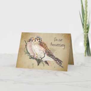 Tarjeta Aniversario amado de un ave de vida silvestre del