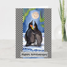Tarjeta Aniversario Aurora Aurora Penguin Love Per