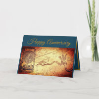 Aniversario azul de Mapa y Esfera