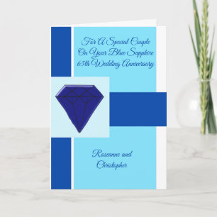 Tarjeta Aniversario Boda de Sapphire Personalizado