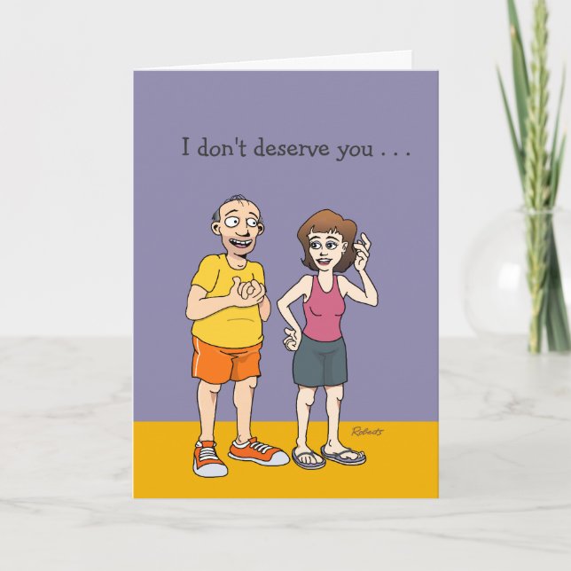 Tarjeta Aniversario Boda del "Esposo más afortunado de la  (Anverso)