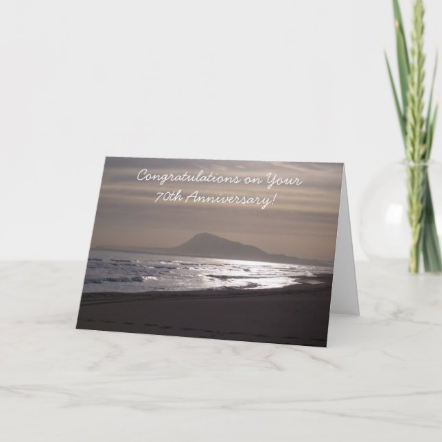 Tarjeta Aniversario Boda del Sunrise Personalizado (Anverso)