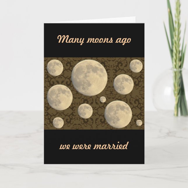 Tarjeta Aniversario boda Luna llena (Anverso)
