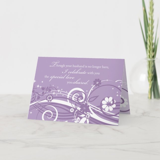 Tarjeta Aniversario Boda personal a viuda (Anverso)