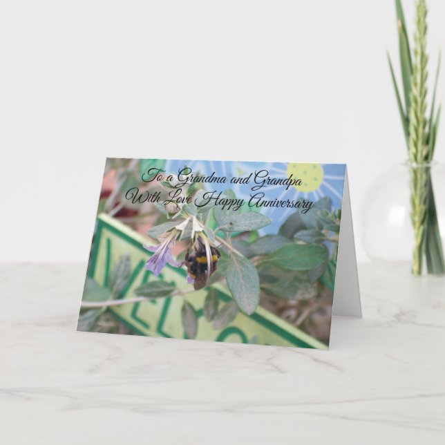 Tarjeta Aniversario Boda personalizado de los abuelos (Anverso)