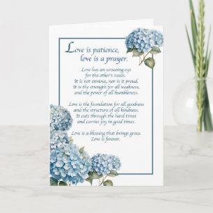 Tarjeta Aniversario Boda religioso de pareja azul