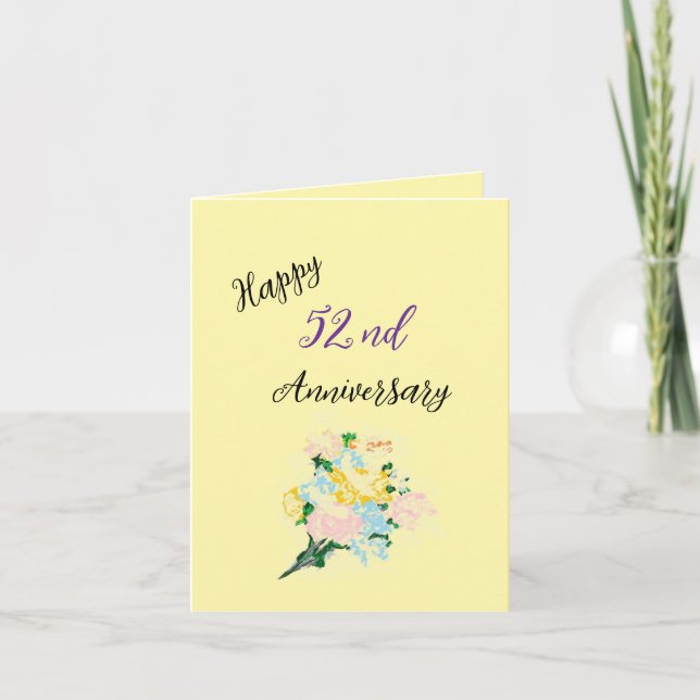 Tarjeta Aniversario boda: Una historia de amor (Anverso)