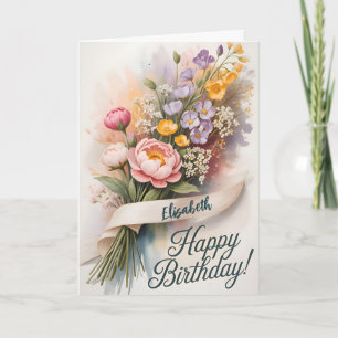 Tarjeta Aniversario botánico caprichoso